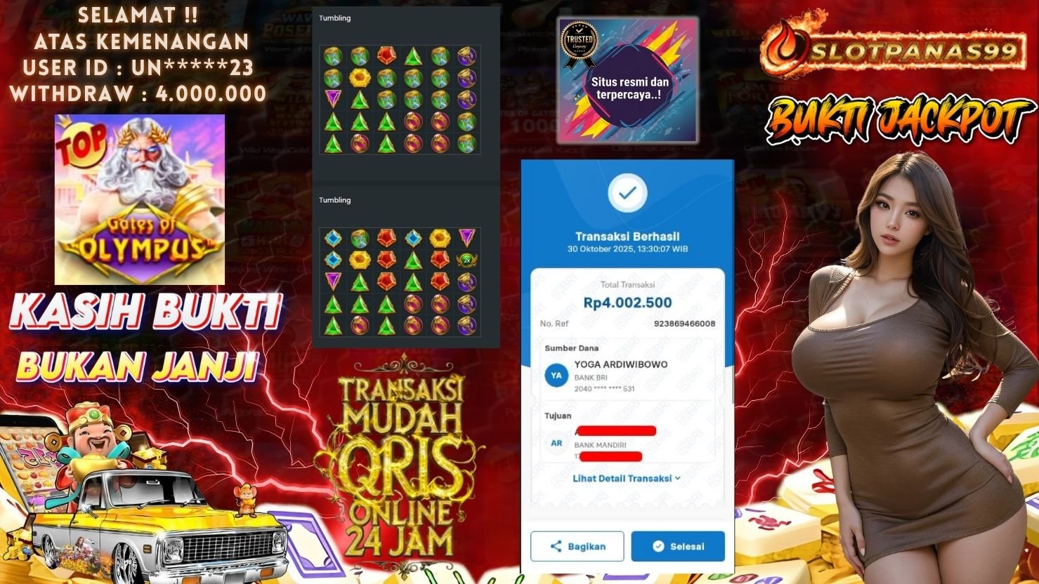 SLOTPANAS99 JACKPOT GATES OF OLYMPUS 1000